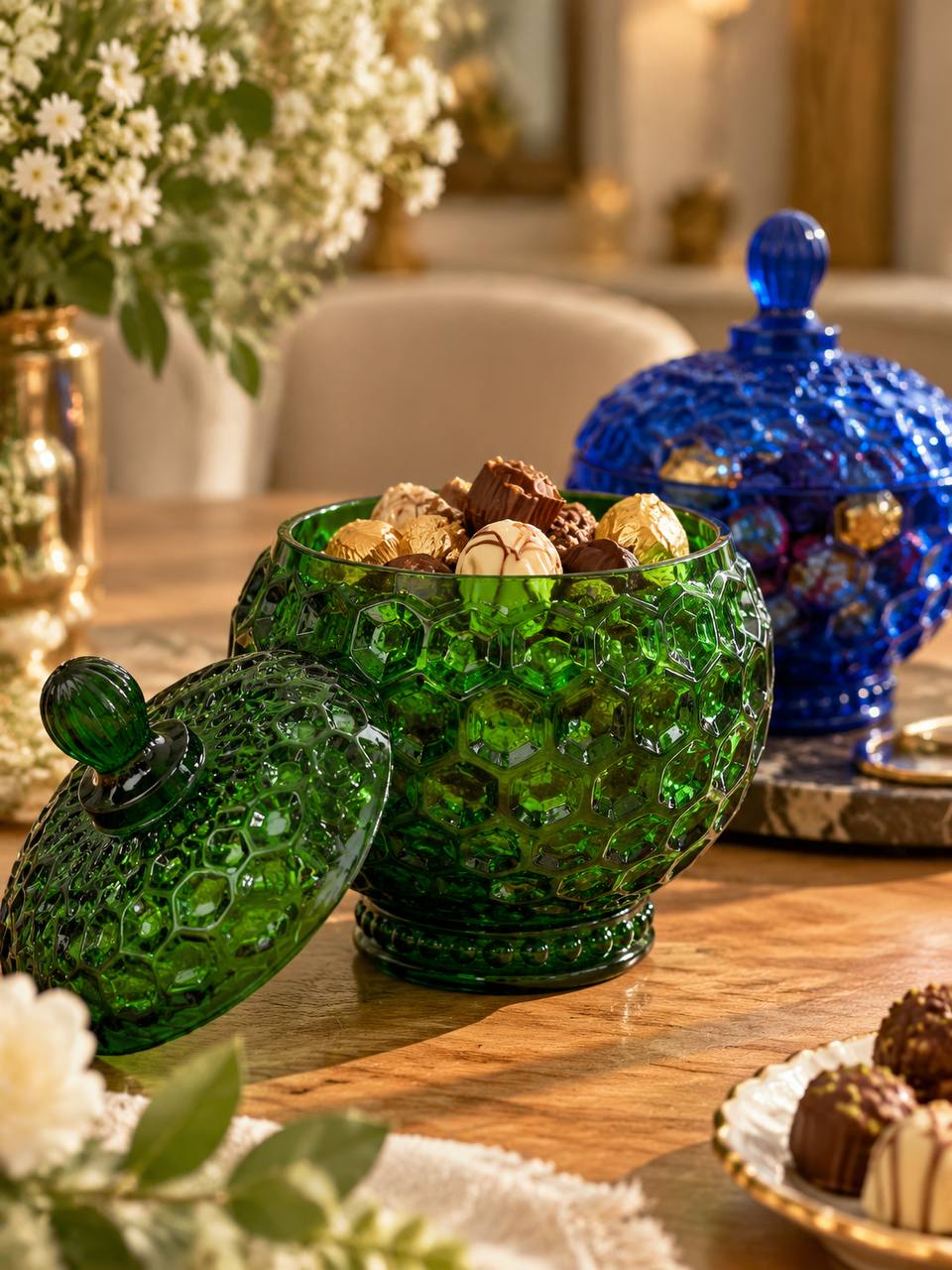 شکلات خوری سبز و ابی