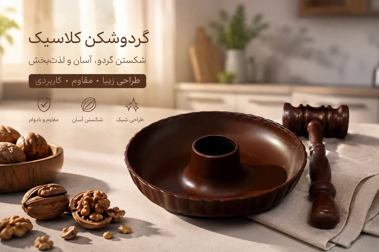گردو شکن سنتی طرح چوب بدون جعبه